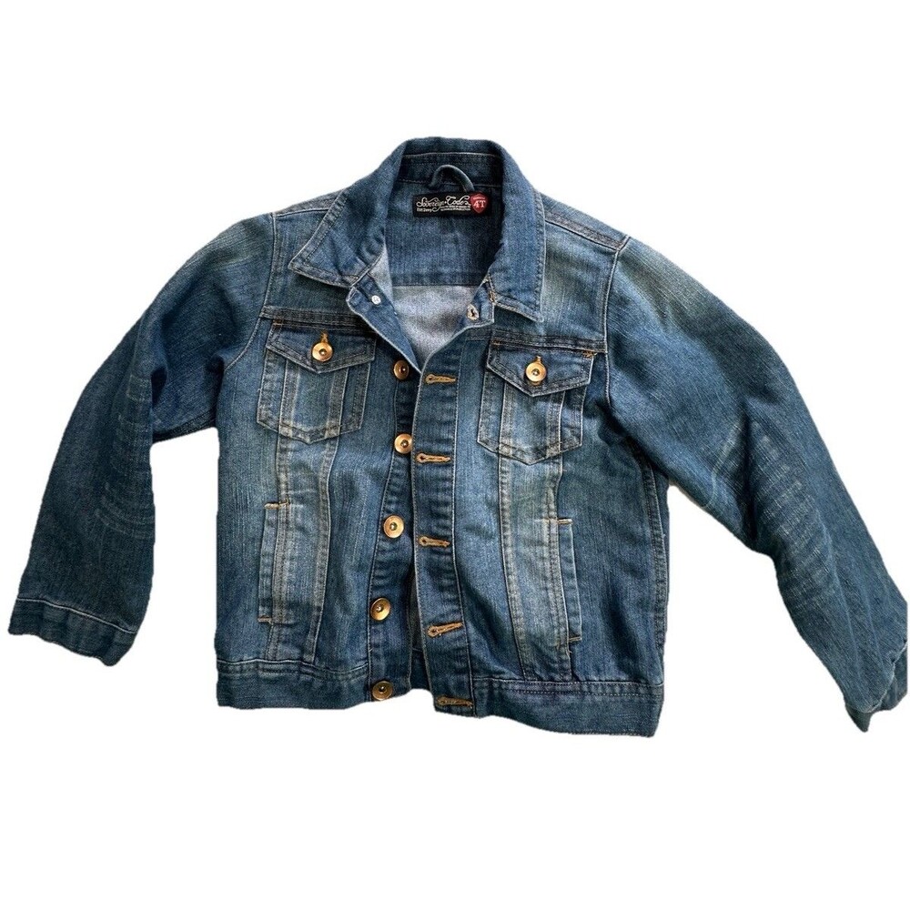 Sovereign Code Kids 4T Jean Jacket| Copper Button Faded Wash R$89 EUC. 26x17”